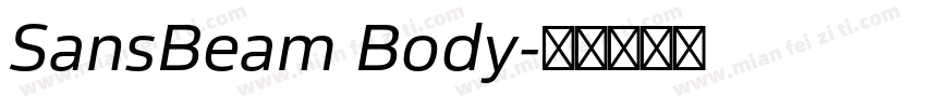 SansBeam Body字体转换